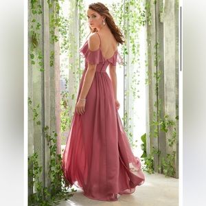 Size four latte chiffon bridesmaid dress, worn one time